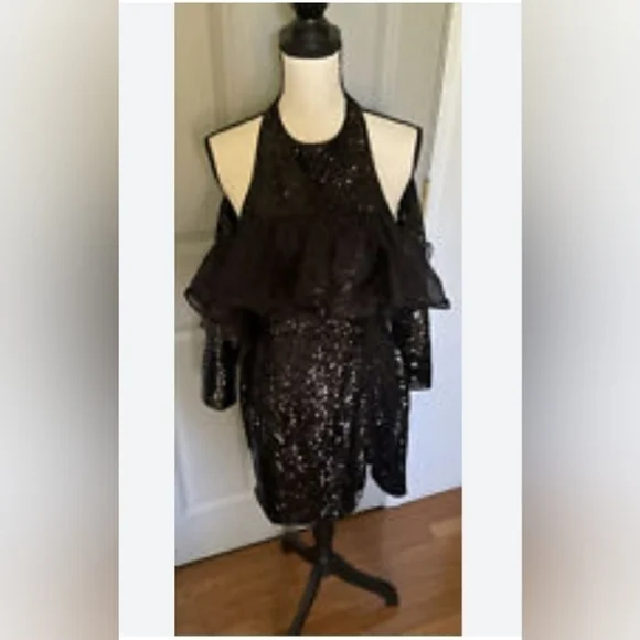 Asos luxe organza halter mini dress, off shoulder 😍 - Picture 11 of 15